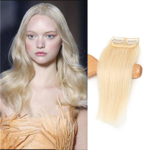 Real Remy Human Hair Clip in Hair Extensions Short Straight Thick Double Weft One Piece Hair Pieces Wig - Wigtrends