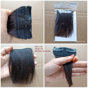 Real Remy Human Hair Clip in Hair Extensions Short Straight Thick Double Weft One Piece Hair Pieces Wig - Wigtrends