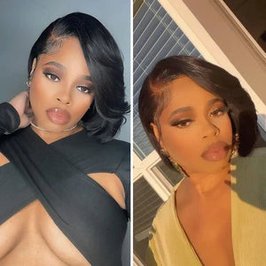 Realistic Lace Glueless Side Parted Bob Wig - Wigtrends