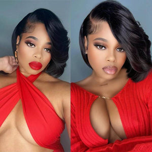 Realistic Lace Glueless Side Parted Bob Wig - Wigtrends