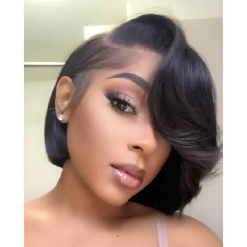 Realistic Lace Glueless Side Parted Bob Wig - Wigtrends