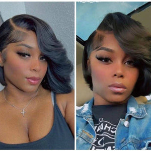 Realistic Lace Glueless Side Parted Bob Wig - Wigtrends