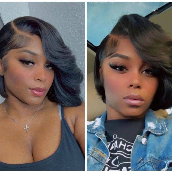 Realistic Lace Glueless Side Parted Bob Wig - Wigtrends