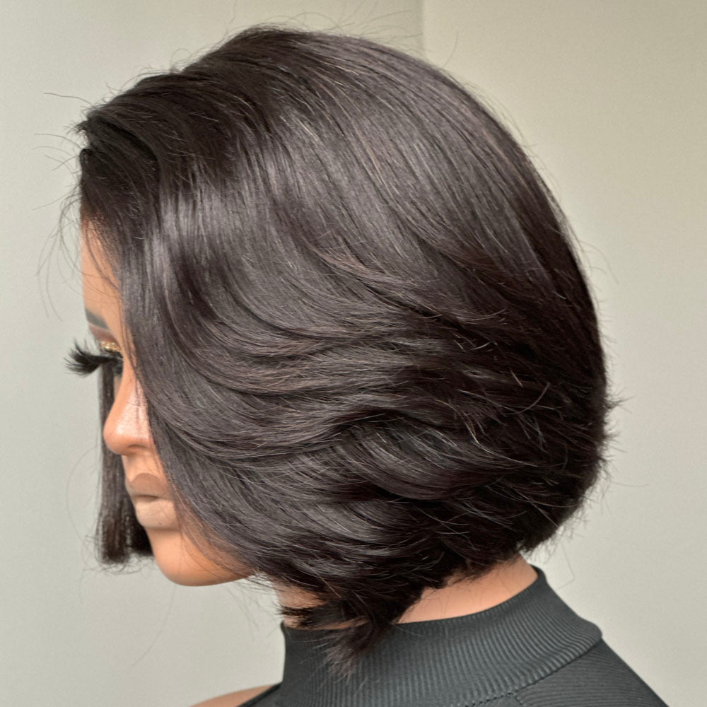 Realistic Lace Glueless Side Parted Bob Wig - Wigtrends