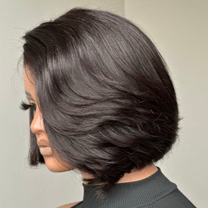 Realistic Lace Glueless Side Parted Bob Wig - Wigtrends