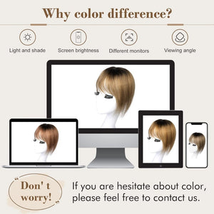 REECHO Hair Toppers for Women Real Human Hair, 10 inch Hair Toppers with Bangs, Hair Topper for Women with Thinning Hair, Dark Grey - Wigtrends