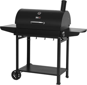 Royal Gourmet CC1830T 30 - Inch Barrel Charcoal Grill with Warming Rack & Front Storage Basket, Outdoor BBQ Grill with 627 sq. in. Grilling Area for Backyard Barbecue Cooking Party, Black - Wigtrends