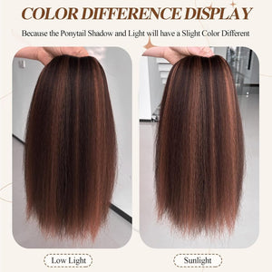 Salt and Pepper Drawstring Ponytail Gray wigs Hair Extensions - Wigtrends