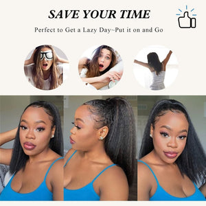 Salt and Pepper Drawstring Ponytail Gray wigs Hair Extensions - Wigtrends