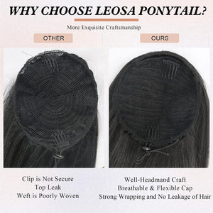 Salt and Pepper Drawstring Ponytail Gray wigs Hair Extensions - Wigtrends