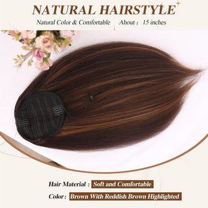 Salt and Pepper Drawstring Ponytail Gray wigs Hair Extensions - Wigtrends