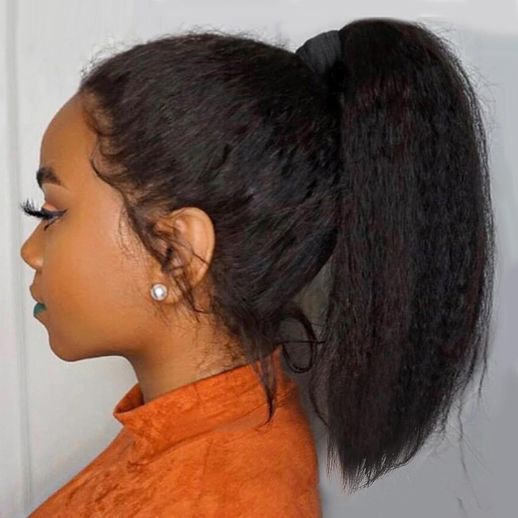 Salt and Pepper Drawstring Ponytail Gray wigs Hair Extensions - Wigtrends