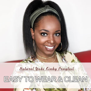 Salt and Pepper Drawstring Ponytail Gray wigs Hair Extensions - Wigtrends