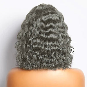 Salt And Pepper Loose Wave 5x5 Closure Lace Wig Human Hair - Wigtrends