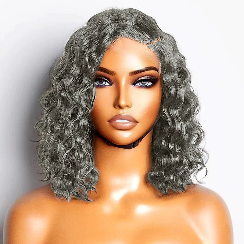 Salt And Pepper Loose Wave 5x5 Closure Lace Wig Human Hair - Wigtrends