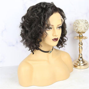 Salt & Pepper Natural Wave Bob Wig 13x4 Lace Front Wig - Wigtrends