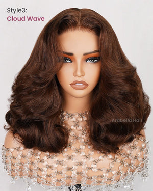 Short Bob Pre Plus Layered Wig Lace Celebrity Style C Part Human Hair Wigs - Wigtrends