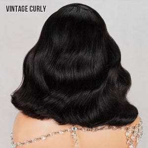 Short Bob Pre Plus Layered Wig Lace Celebrity Style C Part Human Hair Wigs - Wigtrends