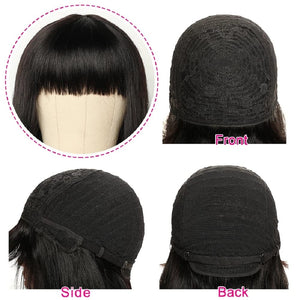 Short Bob Wigs Human Hair 8 Inch Glueless Wear and Go Bob Wig - Wigtrends