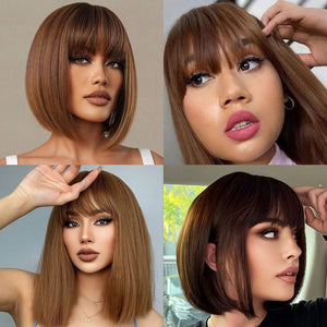 Short Bob Wigs Human Hair 8 Inch Glueless Wear and Go Bob Wig - Wigtrends