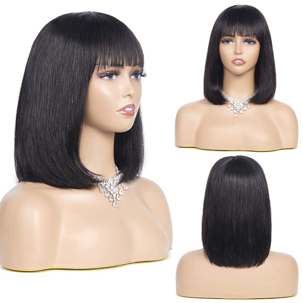 Short Bob Wigs Human Hair 8 Inch Glueless Wear and Go Bob Wig - Wigtrends
