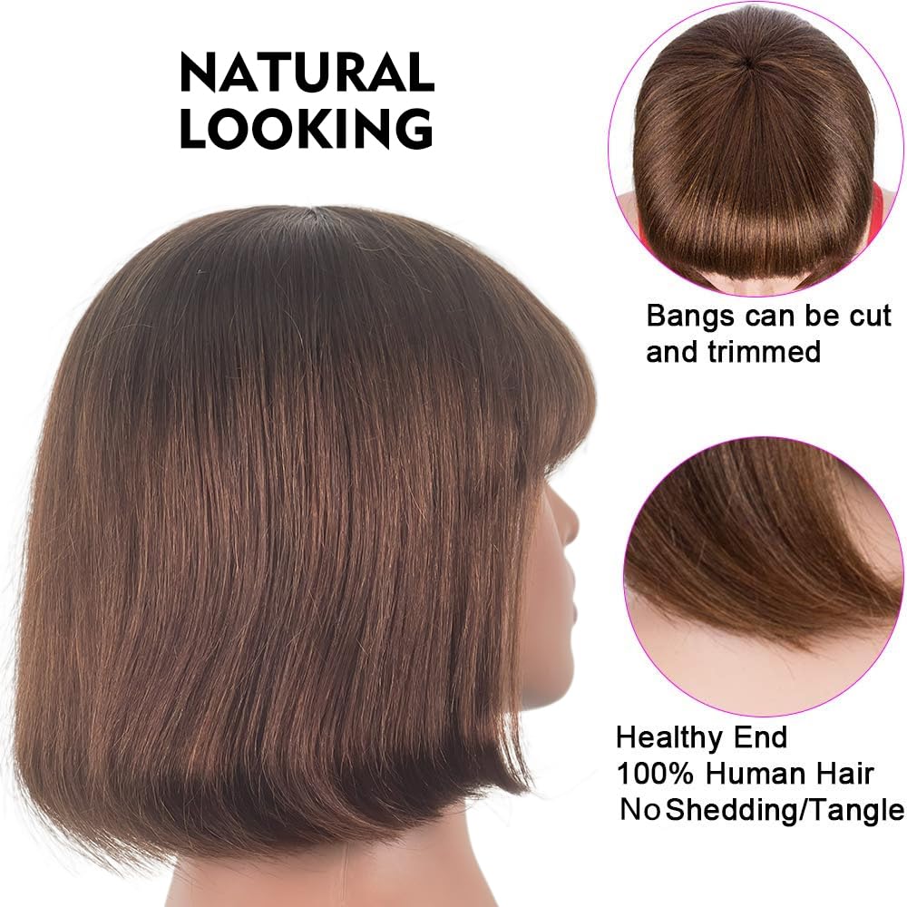 Short Bob Wigs Human Hair 8 Inch Glueless Wear and Go Bob Wig - Wigtrends