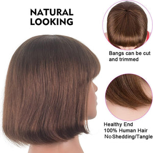 Short Bob Wigs Human Hair 8 Inch Glueless Wear and Go Bob Wig - Wigtrends