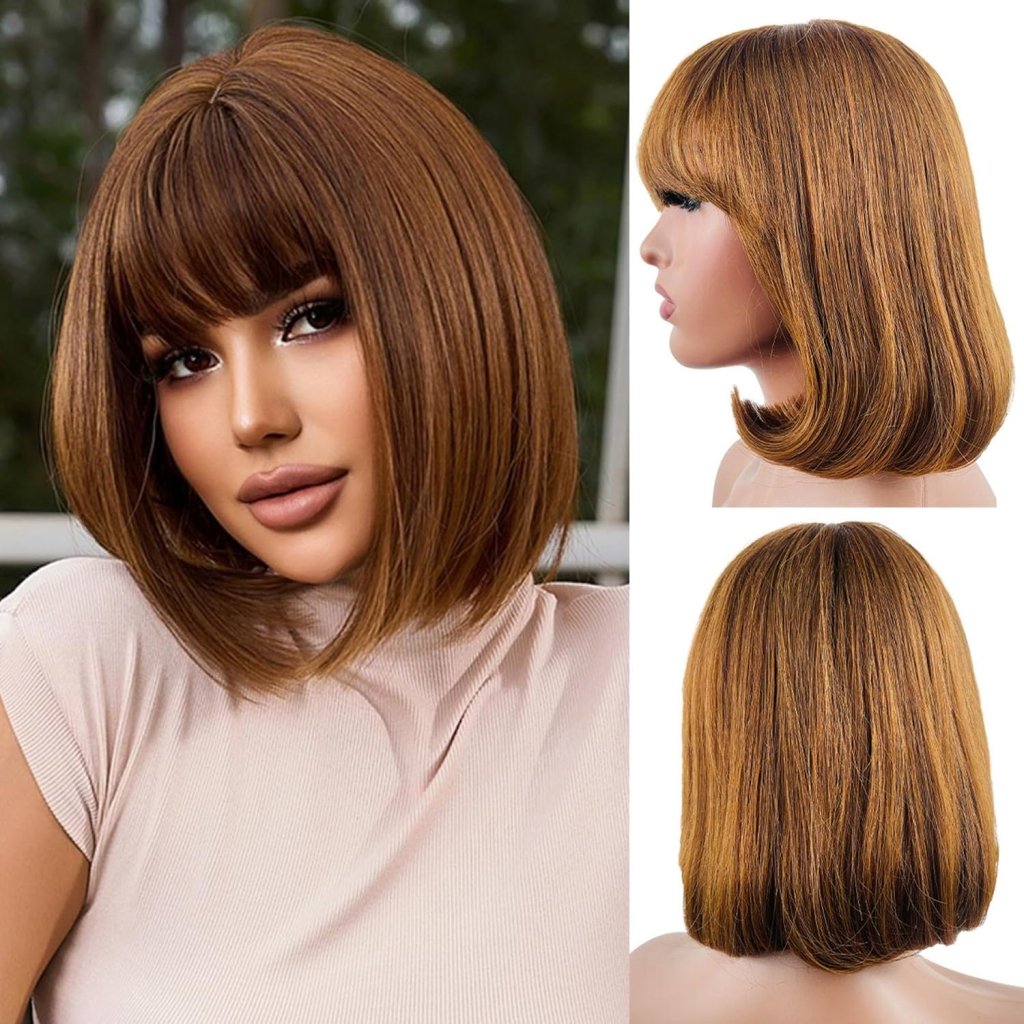 Short Bob Wigs Human Hair 8 Inch Glueless Wear and Go Bob Wig - Wigtrends