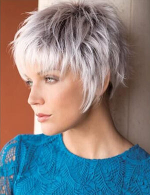 Short Brown Bob Wigs for Women Brown Mixed Blonde Synthetic Wig - Wigtrends