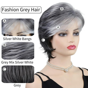 Short Brown Bob Wigs for Women Brown Mixed Blonde Synthetic Wig - Wigtrends