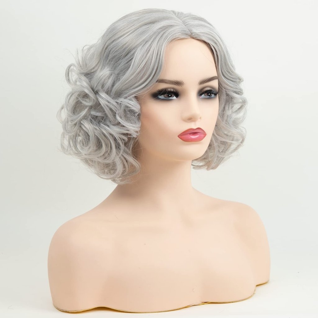 Short Brown Bob Wigs for Women Brown Mixed Blonde Synthetic Wig - Wigtrends