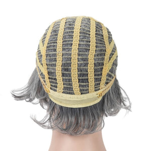 Short Brown Bob Wigs for Women Brown Mixed Blonde Synthetic Wig - Wigtrends