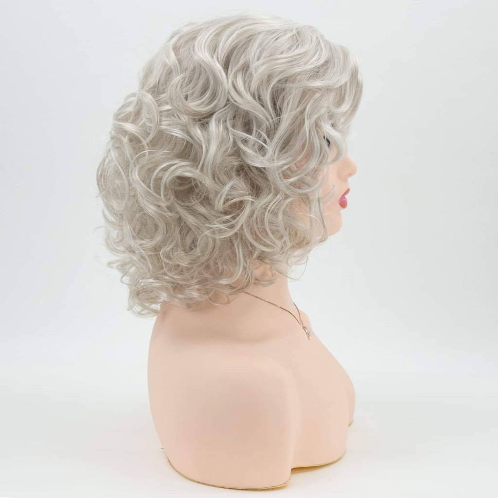 Short Brown Bob Wigs for Women Brown Mixed Blonde Synthetic Wig - Wigtrends