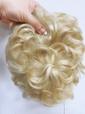 Short Curly Real Human Hair Pieces Topper with Front Bangs for Women Breathable Wiglets Hairpieces 5.1x5.5 Large Coverage - Wigtrends