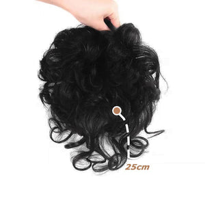 Short Curly Real Human Hair Pieces Topper with Front Bangs for Women Breathable Wiglets Hairpieces 5.1x5.5 Large Coverage - Wigtrends