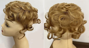 Short Curly Real Human Hair Pieces Topper with Front Bangs for Women Breathable Wiglets Hairpieces 5.1x5.5 Large Coverage - Wigtrends