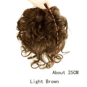 Short Curly Real Human Hair Pieces Topper with Front Bangs for Women Breathable Wiglets Hairpieces 5.1x5.5 Large Coverage - Wigtrends