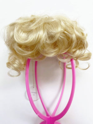 Short Curly Real Human Hair Pieces Topper with Front Bangs for Women Breathable Wiglets Hairpieces 5.1x5.5 Large Coverage - Wigtrends