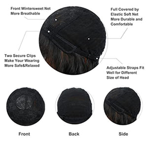 Short Curly Wigs for Black Women Synthetic Hair Heat Resistant Fluffy Natura Wigs for African American Women (Black) - Wigtrends