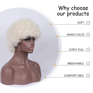 Short Curly Wigs for Black Women Synthetic Hair Heat Resistant Fluffy Natura Wigs for African American Women (Black) - Wigtrends