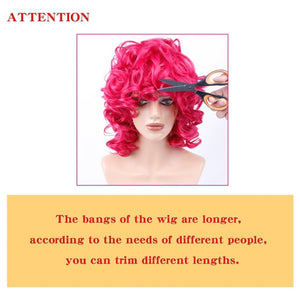 Short Curly Wigs for Black Women Synthetic Hair Heat Resistant Fluffy Natura Wigs for African American Women (Black) - Wigtrends