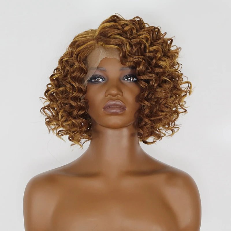 Short Cut Curly Synthetic Bob Wig - Wigtrends
