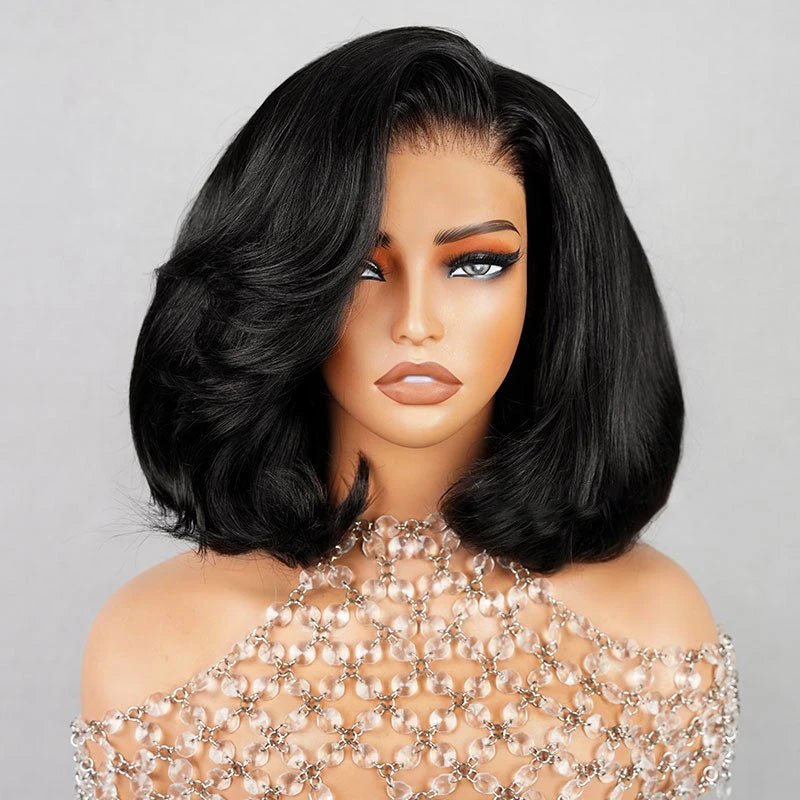 Short Cut Layered Bob Wigs C Part Design - Wigtrends