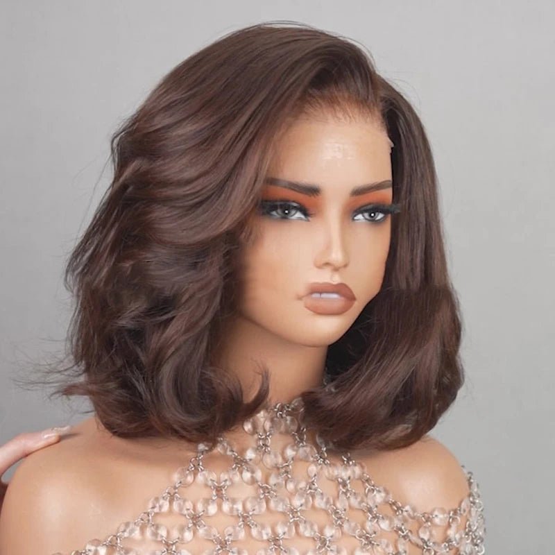 Short Cut Layered Bob Wigs C Part Design - Wigtrends