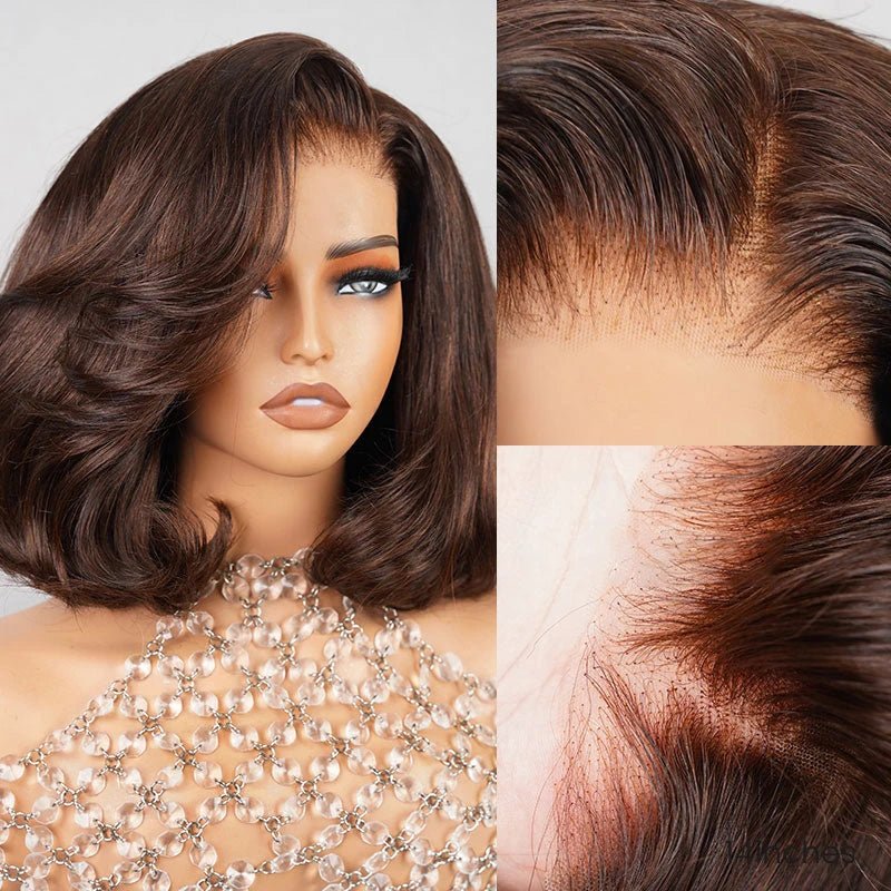 Short Cut Layered Bob Wigs C Part Design - Wigtrends
