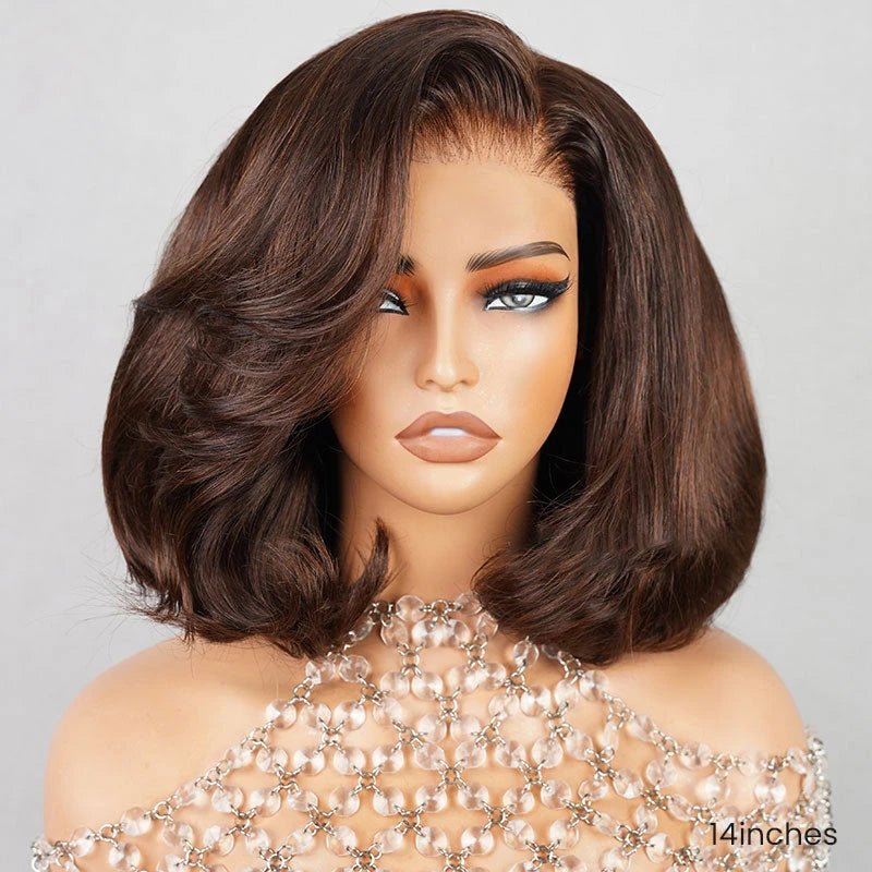 Short Cut Layered Bob Wigs C Part Design - Wigtrends