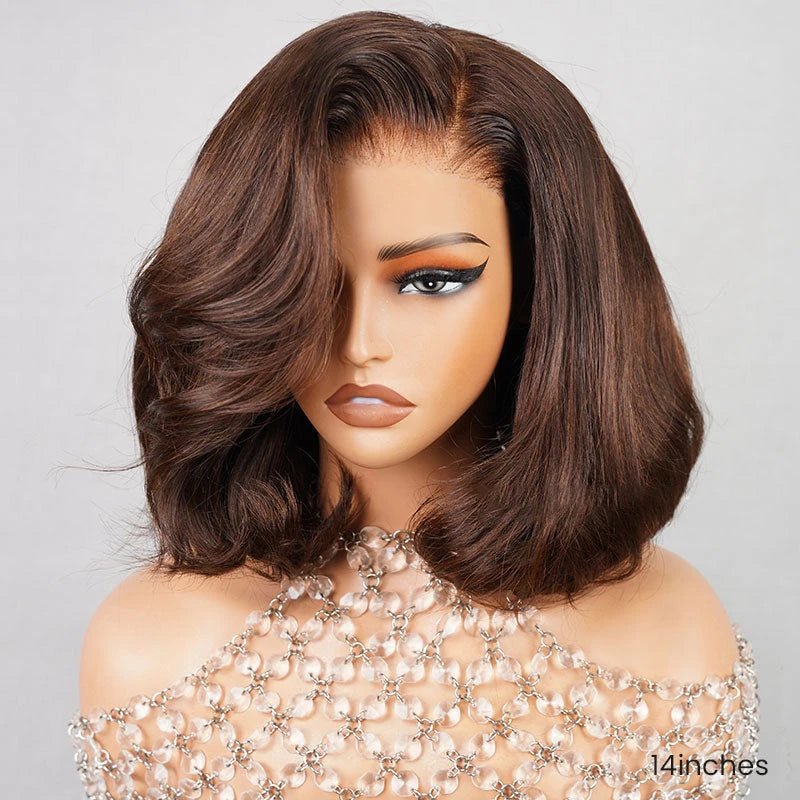 Short Cut Layered Bob Wigs C Part Design - Wigtrends