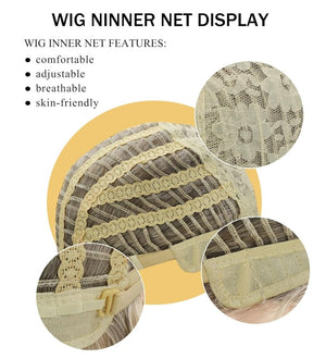 Short Hair Wigs with Bangs Dark Brown Mixed Blonde Pixie Cut Wig for Women Straight Human Hair Wigs - Wigtrends