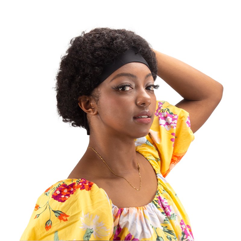 Short Kinky Curly Bob Human Hair 5*5 Lace Front Wigs - Wigtrends