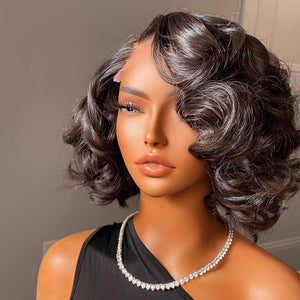 Short Lace Front Wigs Loose Wave Hair Glueless Human Hair Bob Wig - Wigtrends